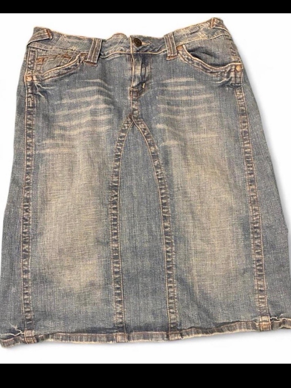 Hydraulic Vintage Denim Skirt, Size 9/10